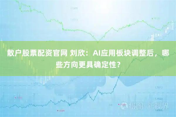 散户股票配资官网 刘欣：AI应用板块调整后，哪些方向更具确定性？